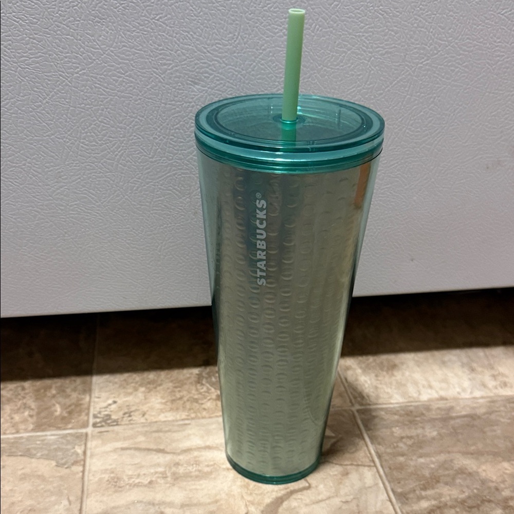 **FREE WITH PURCHASE **Starbucks Aqua Tumbler with Lid and Straw